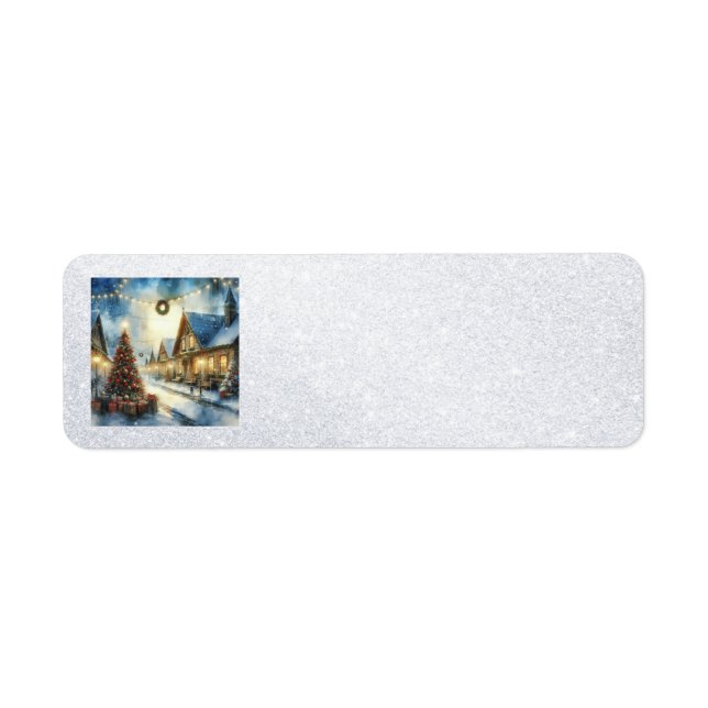 Christmas Landscape Art Address Labels (Front)