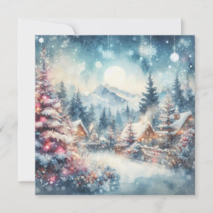 Christmas Landscape Art Greeting Card
