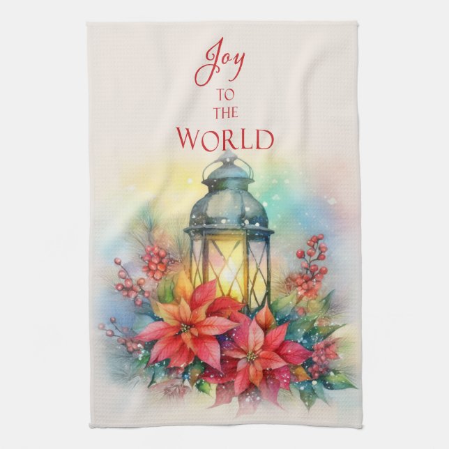 Christmas Lantern Kitchen Towel (Vertical)