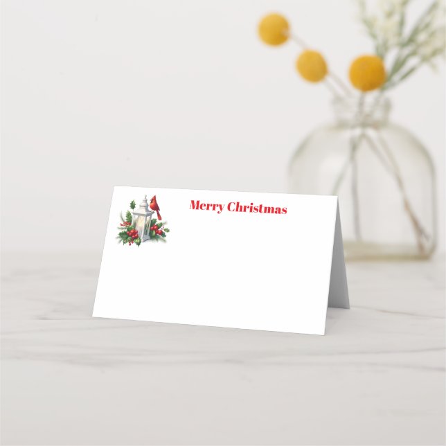 Christmas Lantern Place Card (Front)