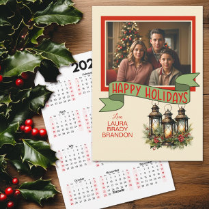 Christmas Lanterns Photo Card Calendar