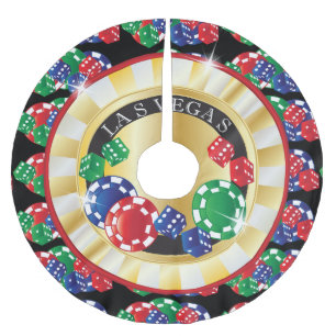 Christmas Las Vegas Style Brushed Polyester Tree Skirt