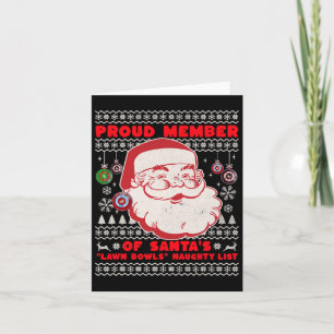 Christmas Lawn Bowls Idea For Men And Santas Xmas  Card