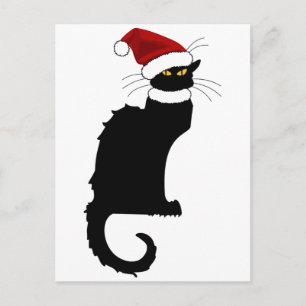 Christmas Le Chat Noir Holiday Postcard