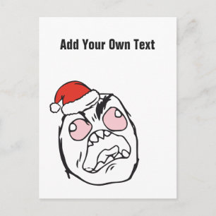 Christmas Le Me Memes PinkEye Custom text EDITABLE Holiday Postcard