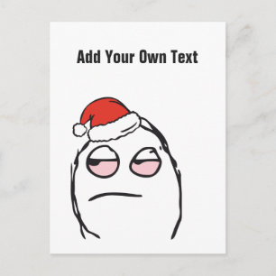 Christmas Le Me Memes PinkEye Custom text EDITABLE Holiday Postcard