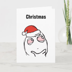 Christmas Le Me Memes Thinkin Pink Custom EDITABLE Holiday Card