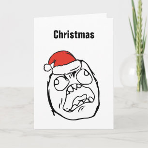 Christmas Le Me Memes Troll Mad Custom EDITABLE Holiday Card