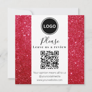 Christmas Leave us a Review with QR code Holiday Card