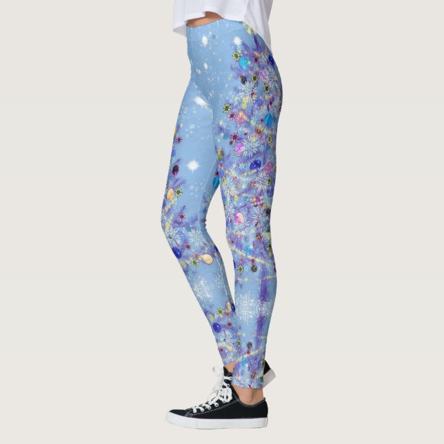 Christmas Leggings Beautiful Christmas Tree (Left)