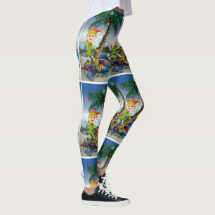 Christmas Leggings, Elf Beach Leggings