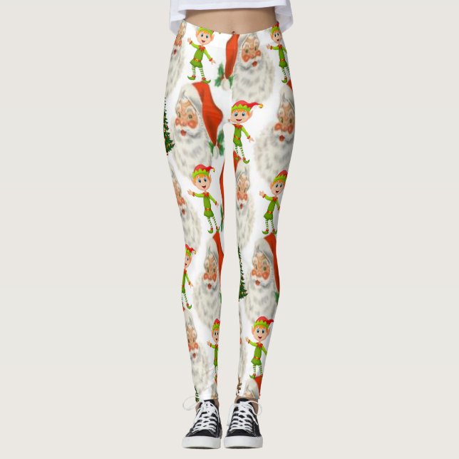 Christmas Leggings, Elf Leggings (Front)
