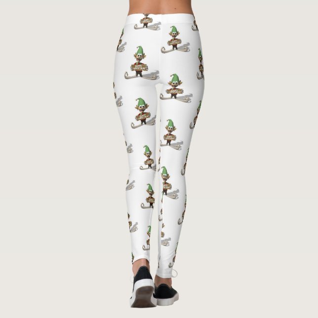 Christmas Leggings, Elf Leggings (Back)