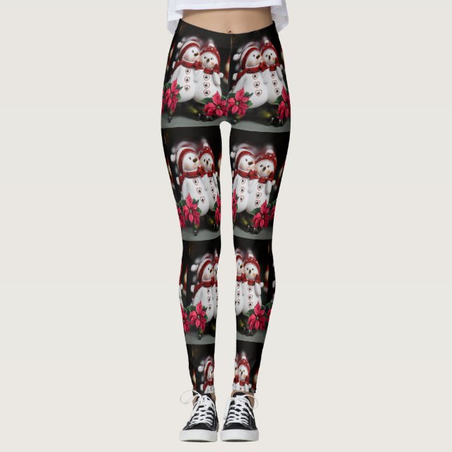 Christmas Leggings, Snowman Leggings (Front)
