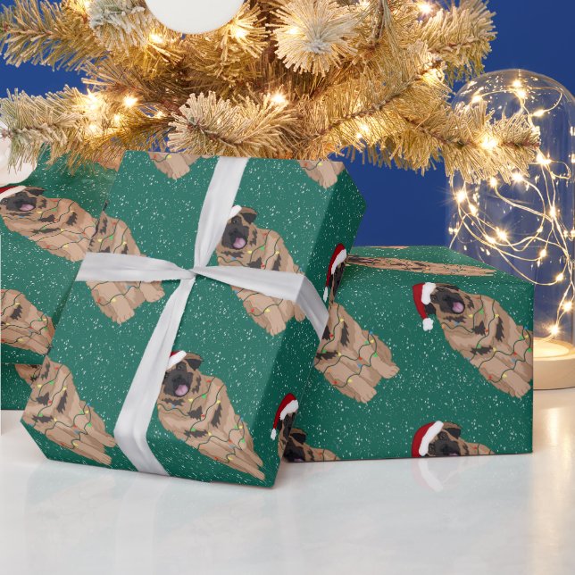 Christmas Leonberger  Wrapping Paper (Holidays)