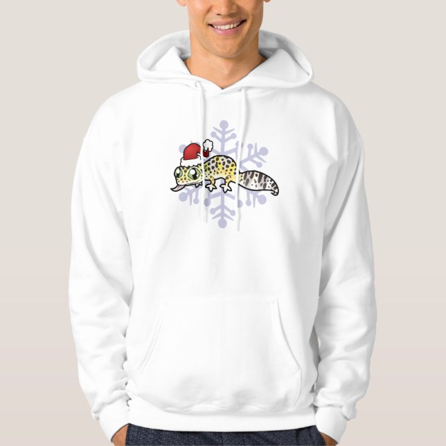 Christmas Leopard Gecko Hoodie (Front)