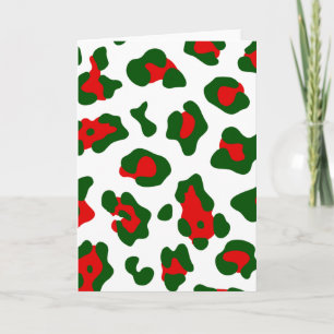 christmas leopard print invitation
