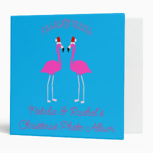 Christmas Lesbian Flamingos Flamingo Belles Custom Binder