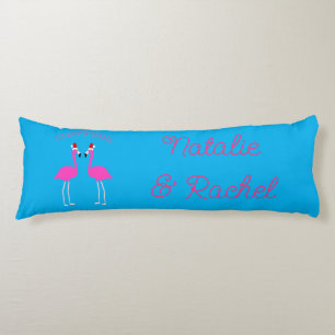Christmas Lesbian Flamingos Flamingo Belles Custom Body Pillow
