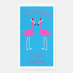 Christmas Lesbian Flamingos Flamingo Belles Custom Napkin