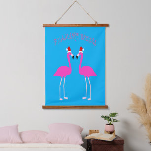 Christmas Lesbian Flamingos Flamingo Belles Hanging Tapestry