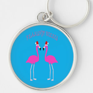Christmas Lesbian Flamingos Flamingo Belles Keychain