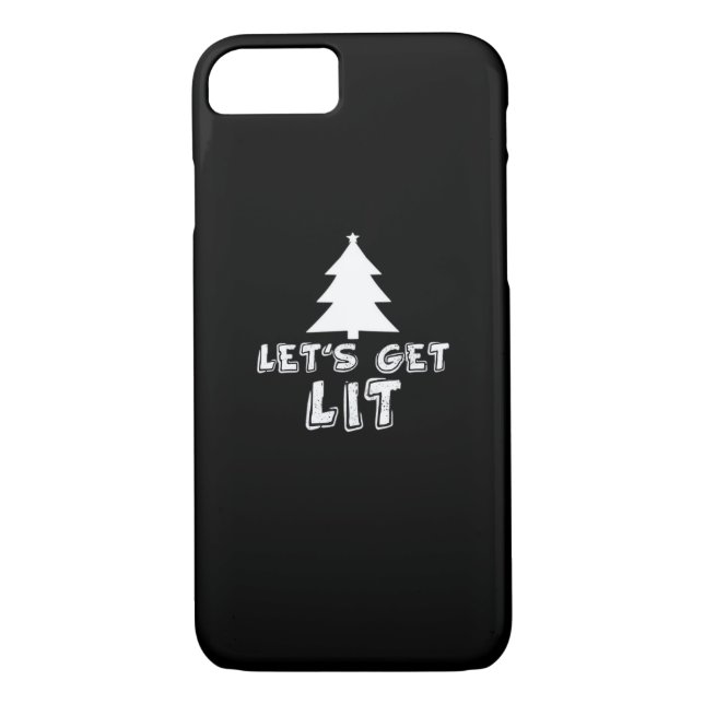 Christmas Let's Get Lit Classic Case-Mate iPhone Case (Back)