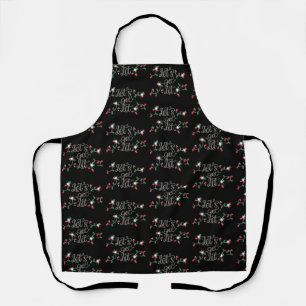 Christmas Let's Get Lit Rhinestone Mega Bling  Apron