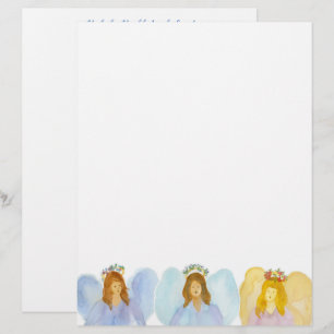 Christmas Letter Hark The Herald Angels Sing Letterhead