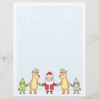 Christmas Letter Paper - Santa and Friends
