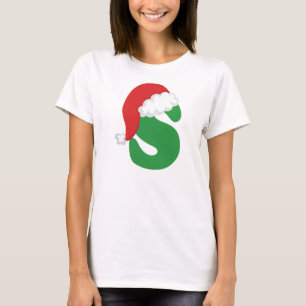 Christmas Letter S Alphabet Shirt