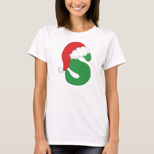 Christmas Letter S Alphabet Shirt (Front)