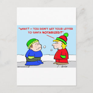 christmas letter santa claus notarized holiday postcard