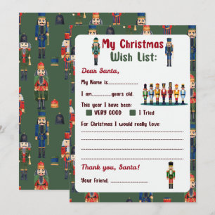 Christmas Letter to Santa - Nutcracker  Invitation