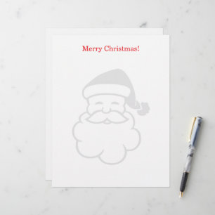 Christmas letterhead with Santa Claus watermark