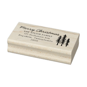 Christmas Lettering Calligraphy Merry Christmas Rubber Stamp