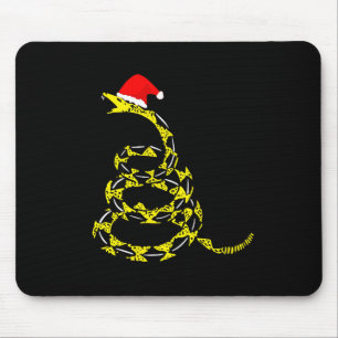 Christmas Libertarian Gadsden Don't Tread Snake Mouse Pad