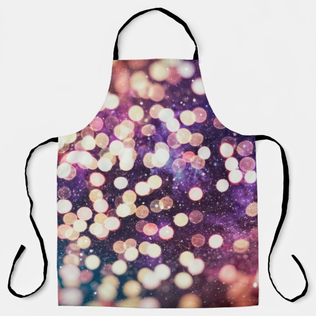 Christmas light background. Holiday glowing graphi Apron (Front)