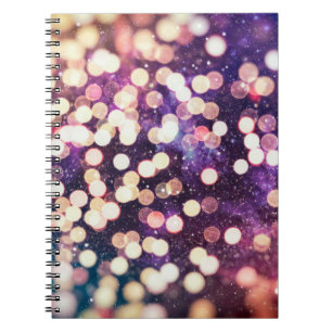 Christmas light background. Holiday glowing graphi Notebook