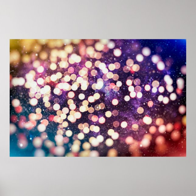 Christmas light background. Holiday glowing graphi Poster (Front)