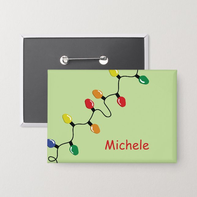 Christmas Light Bulb String with Name Personalized (Front/Back)