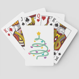 Christmas light christmas tree   playing cards