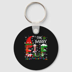 Christmas Light Family Matching Pajamas Sy Elf Xma Keychain