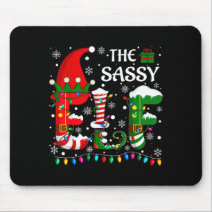 Christmas Light Family Matching Pajamas Sy Elf Xma Mouse Pad