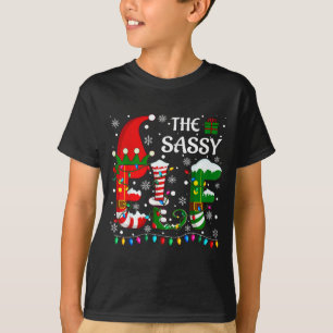 Christmas Light Family Matching Pajamas Sy Elf Xma T-Shirt