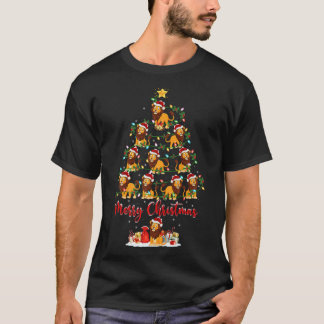 Christmas Light Lions Christmas Tree Merry  T-Shirt