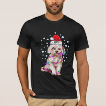Christmas Light Maltese Dog Pupp