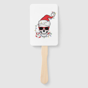 Christmas-Light-Skeleton-Skull Hand Fan