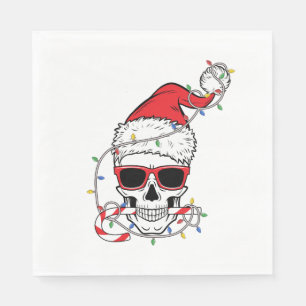 Christmas-Light-Skeleton-Skull Napkin