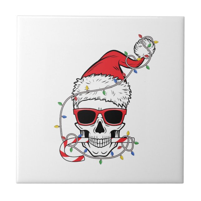 Christmas-Light-Skeleton-Skull Tile (Front)